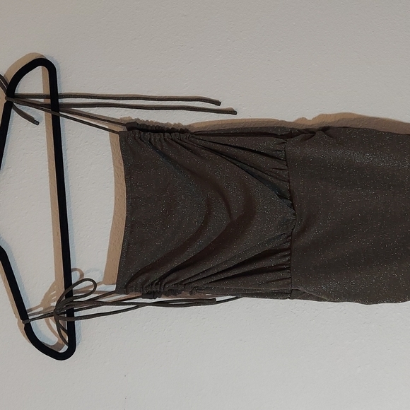 Free People Poppy Ruched Mini Dress Green Small NEW - Picture 5 of 13